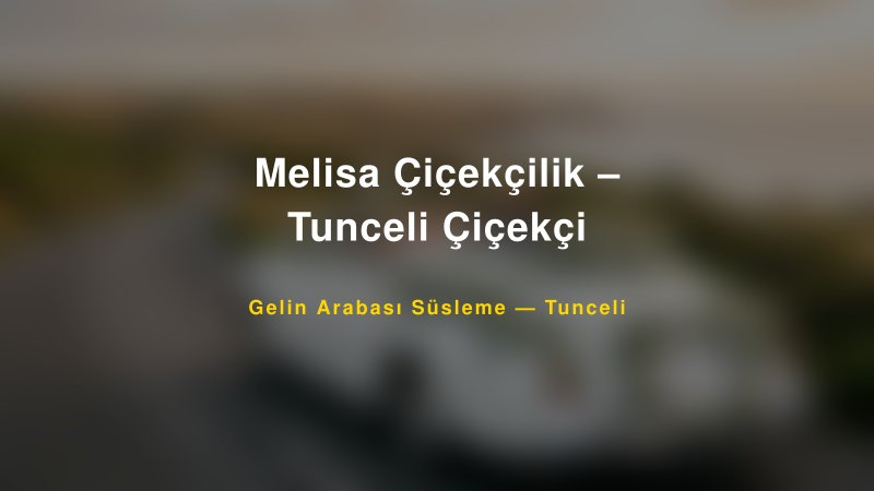 Melisa Çiçekçilik – Tunceli Çiçekçi Gelin Arabası Süsleme Fiyatları — 1