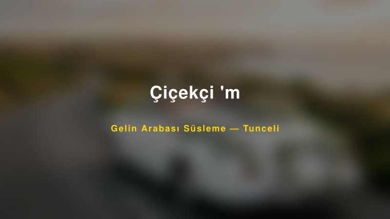 Çiçekçi 'm ile Trend Gelin Arabası Yazıları ve Konseptleri — 1